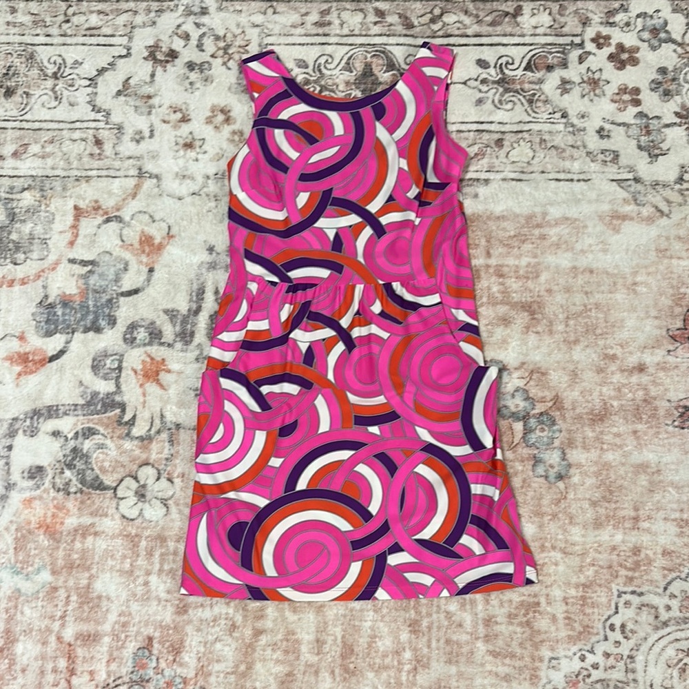 Jude Connally, size small, Vibrant Pink and Purple Geometric Dress